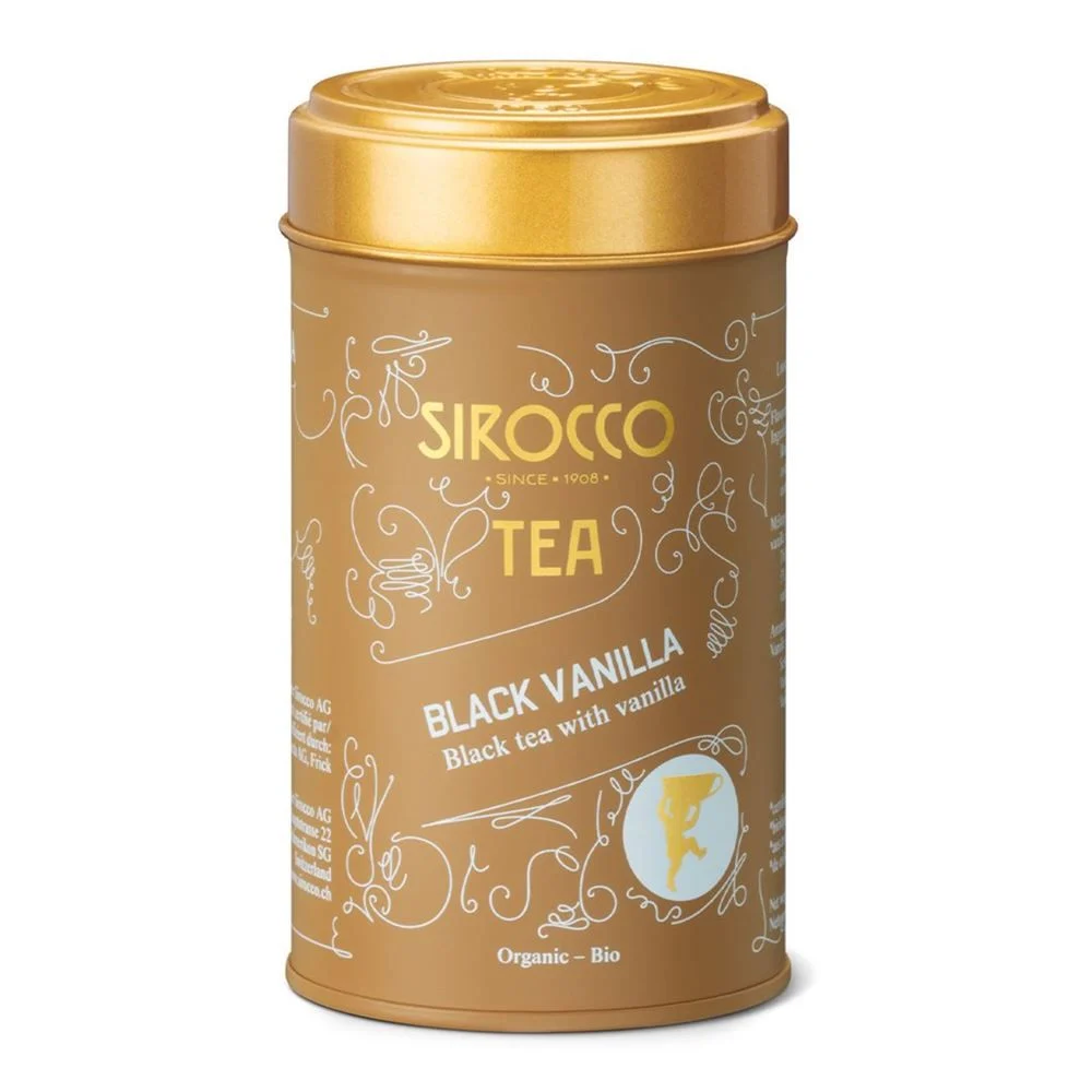Lattina di tè Sirocco Medio Nero Vaniglia Ds 80g