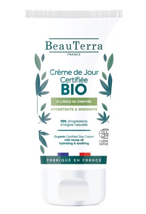 BeauTerra Crema da giorno Canapa e Aloe Vera Biologica 50ml