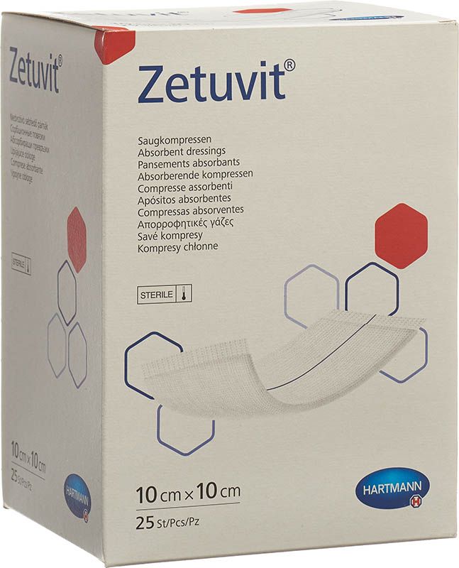 Zetuvit benda assorbente 10x10cm sterile 25 pezzi