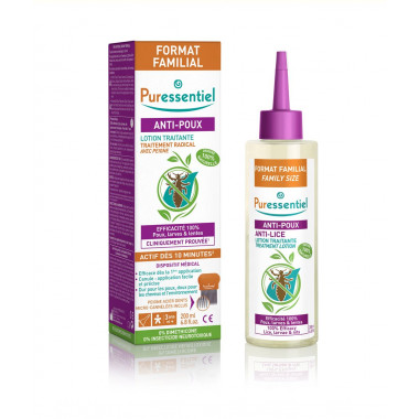 Lozione antipidocchi Puressentiel con pettine 200ml