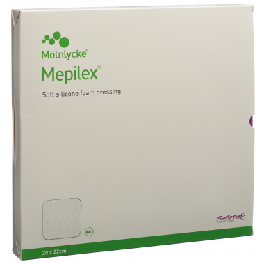 Medicazione in schiuma Mepilex Safetac 20x22cm in silicone 5 pezzi