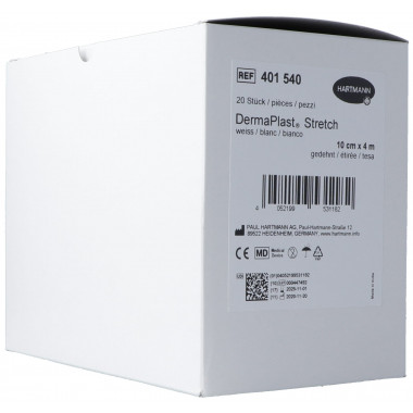 DermaPlast STRETCH benda di garza elastica 10cmx4m bianco 20 pezzi