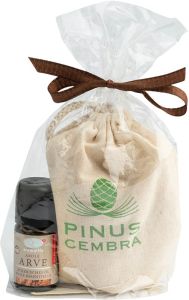 Aromalife ARVE set regalo Bustina di pino cembro + olio essenziale di pino cembro 5ml