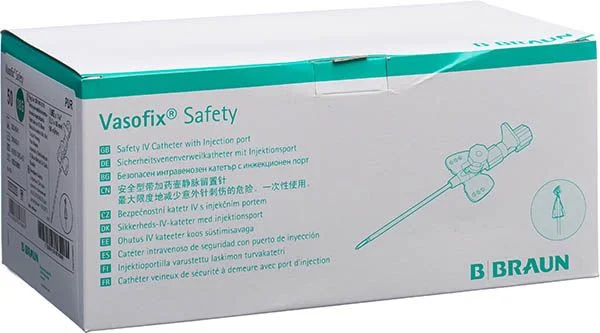 Vasofix Cannula di sicurezza per flebo 18G 1,3x45 mm verde 50 pezzi