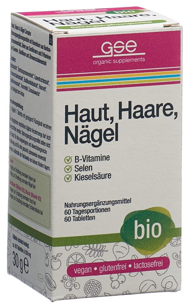 GSE Complesso Pelle Capelli Unghie Compresse di Vetro Biologico 60 pezzi