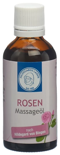 HILDEGARDS LADEN Olio per massaggi alla rosa Flacone di vetro 50ml
