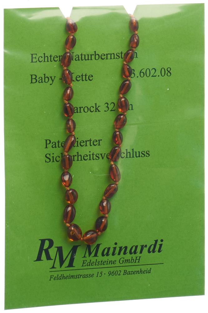 MAINARDI ambra naturale 32 cm chiusura di sicurezza barocca