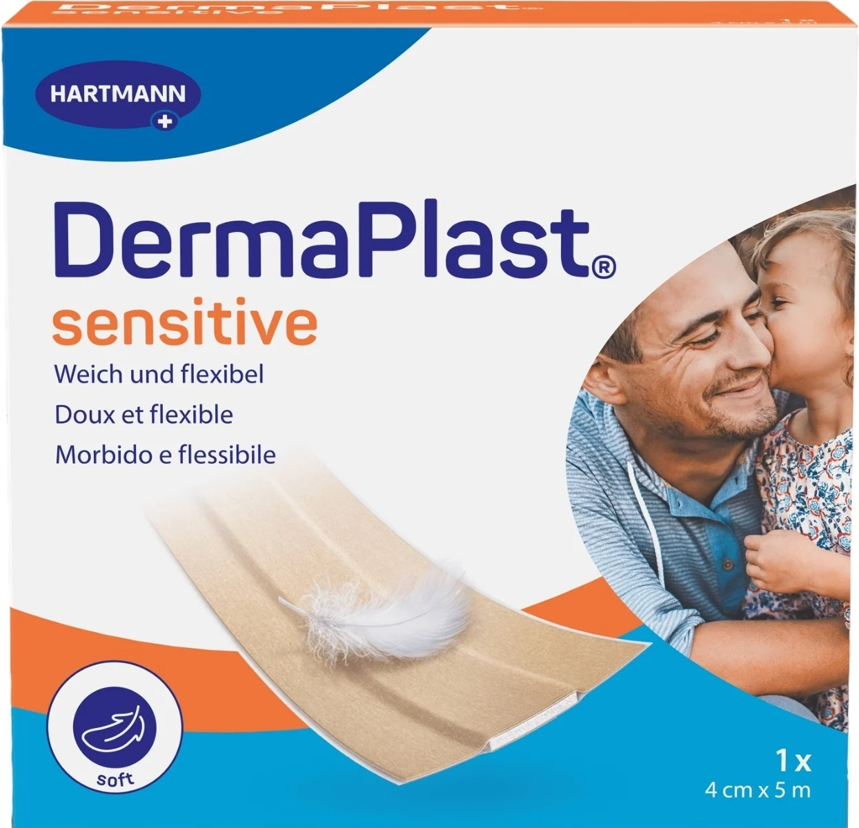 DermaPlast®Sens benda rapida 4cmx5m bianco