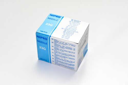 Cannula monouso Nipro 0,6x25mm 23Gx1 blu 100 pezzi