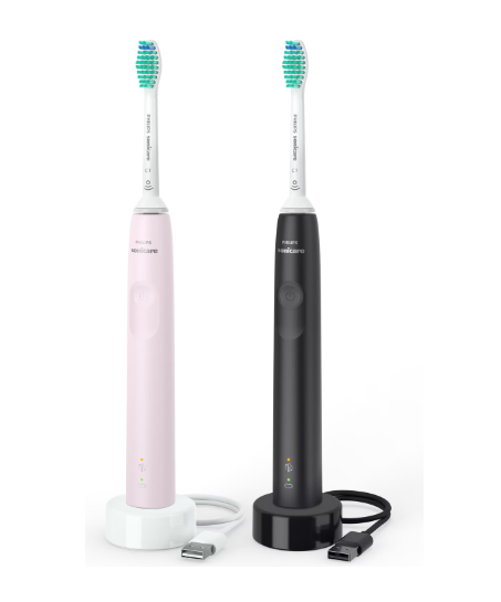 Philips Sonicare 3100 confezione doppia rosa-nero