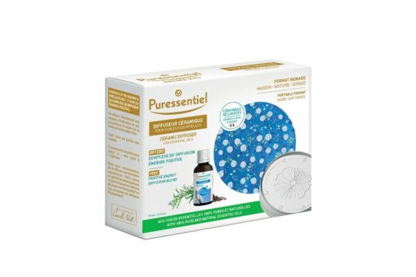Puressentiel Scatola di Natale in ceramica pietra profumata energia positiva 10ml