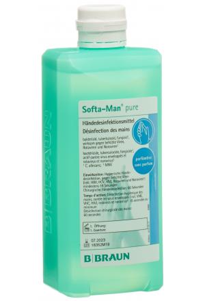 Softa-Man puro disinfettante per mani alcolico senza profumo 500ml