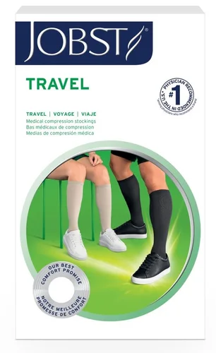 JOBST® Travel Socks Kniestrümpfe 15–20 mmHg Grösse 2 grau nature 1 Paar