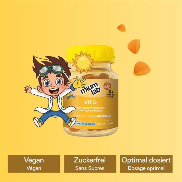 MiumLab Bambini Gomme Vit D 30 pezzi