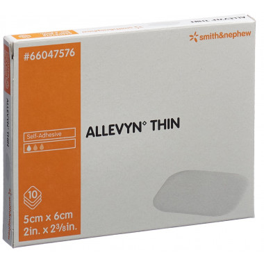 Allevyn Medicazione sottile per ferite 5x6cm 10 pezzi
