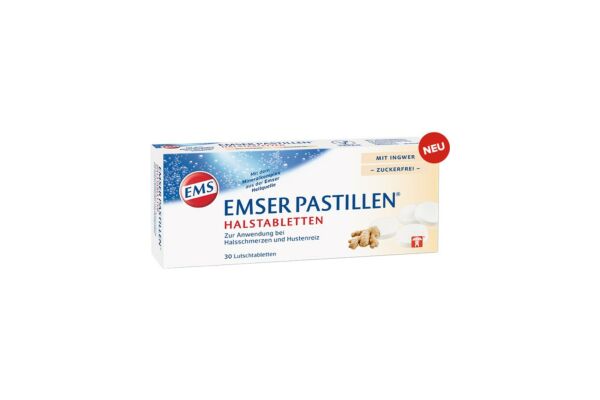 Pastiglie Emser senza zucchero con zenzero 30 pezzi