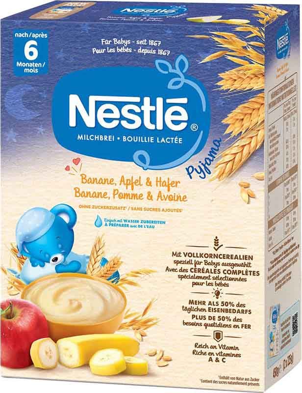 Nestlé Latte Porridge Pigiama Banana Mela e Avena 6 mesi 450g