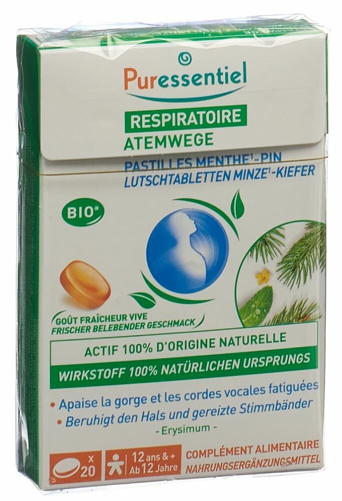 Puressentiel pastiglie per le vie respiratorie menta-pino 20 pezzi