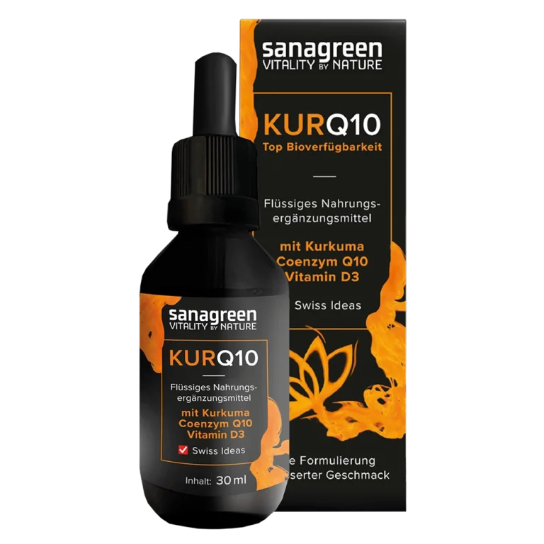 Sanagreen KurQ10 con estratto di curcuma, coenzima Q10 e vitamina D3, 30ml