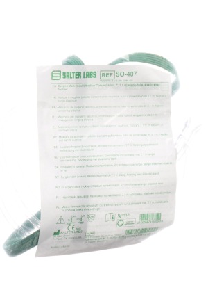 Maschera per ossigeno Salter Labs + tubo flessibile da 2,1 m