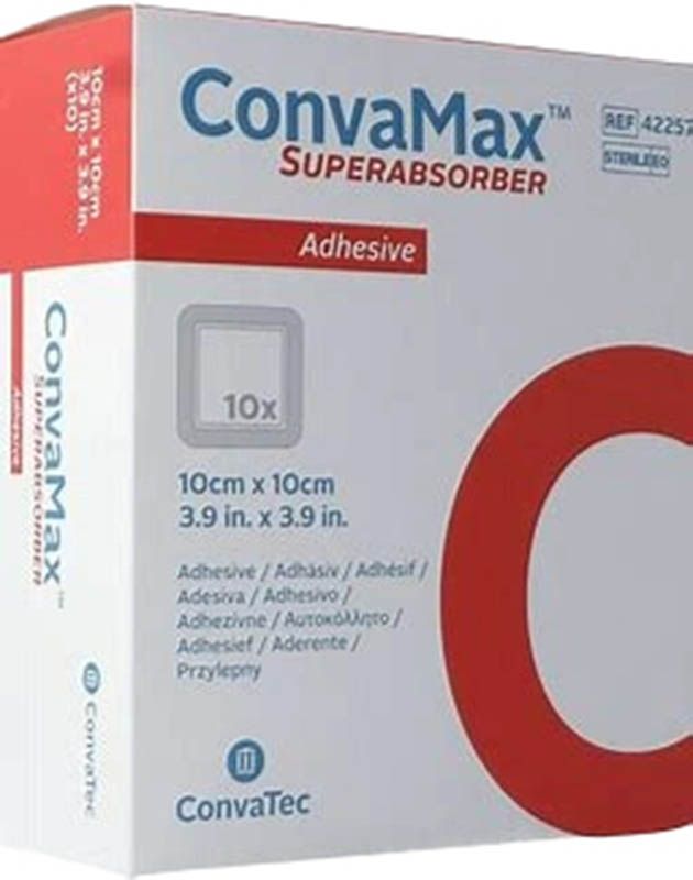 ConvaMax Superabsorber 7,5x7,5 cm non adesivo 10 pezzi