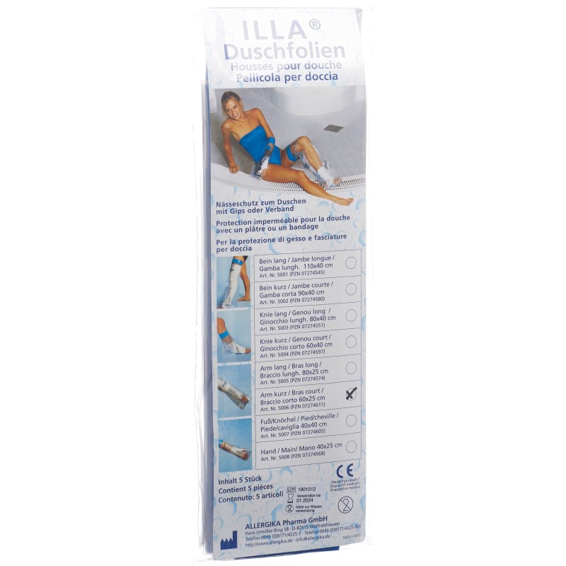 Pellicola protettiva per doccia Illa 60x25cm braccio corto 5 pezzi