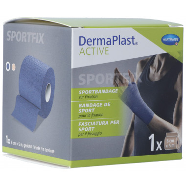 DermaPlast Benda sportiva attiva 6cmx5m blu