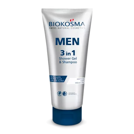 BIOKOSMA Uomo 3 in1 Shampoo e Gel Doccia Tubo 200 ml