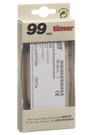Timer digitale al quarzo ASSISTENT bianco