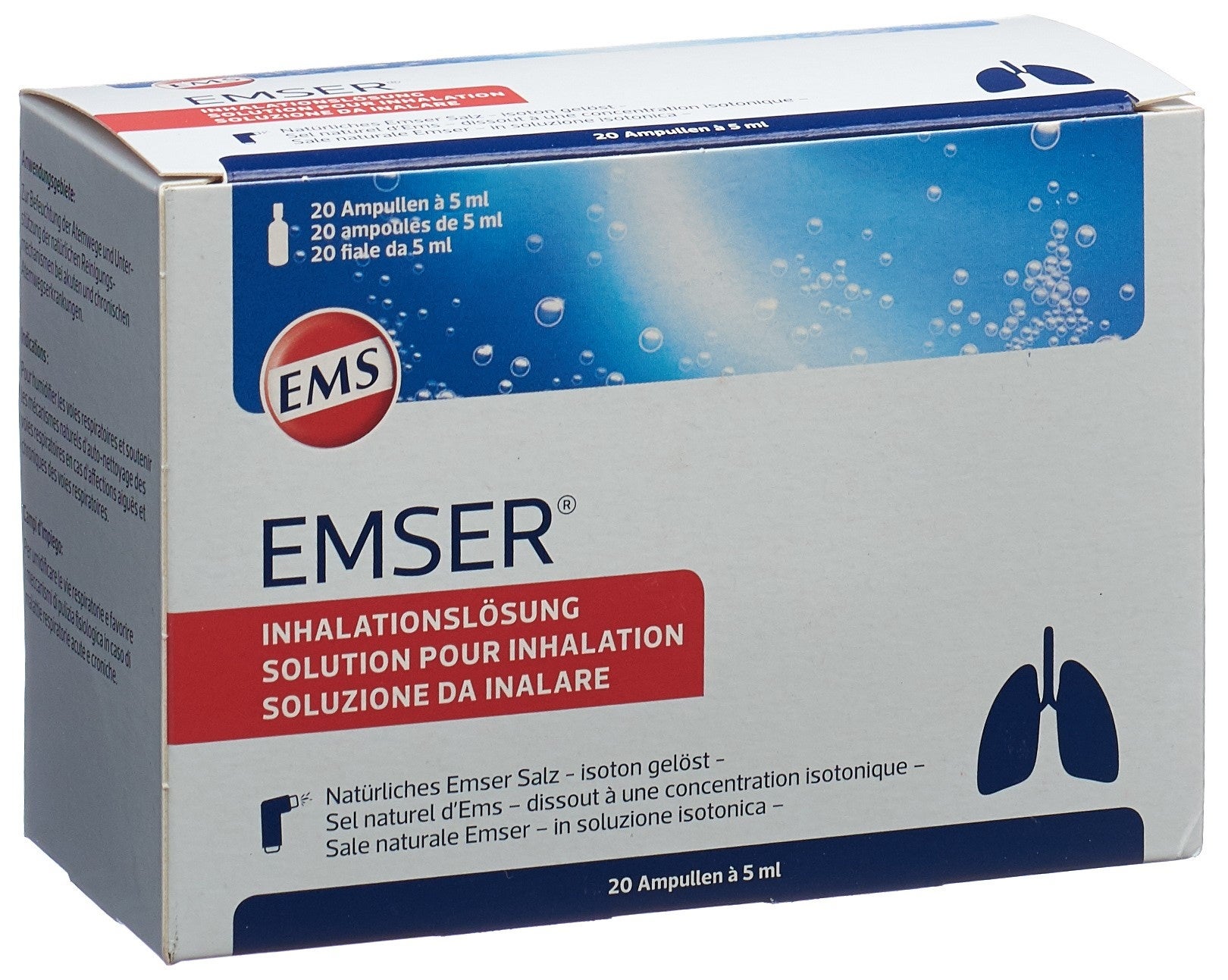 Emser soluzione per inalazione 20 amp 5ml