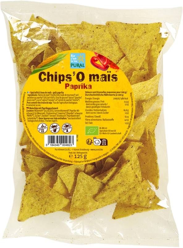 Patatine di mais dolce Pural alla paprika 125g