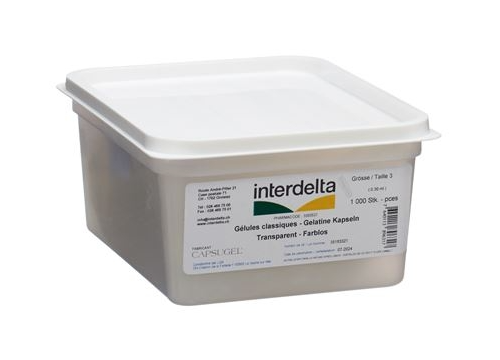 LGA Capsule di gelatina Interdelta 3 trasparenti Scatola 1000 pezzi