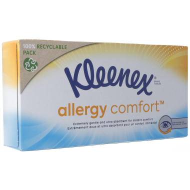 Fazzoletti cosmetici Kleenex Allergy Comfort Box 56 pezzi