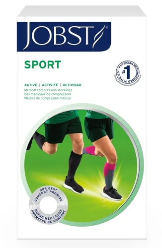 Calzettoni sportivi JOBST® 15–20 mmHg, colore nero, 1 paio