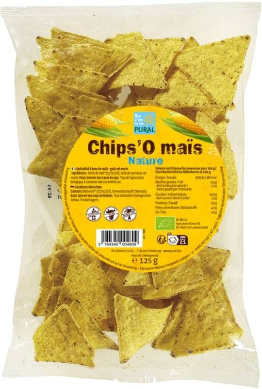 Patatine di mais Pural naturali biologiche 125g