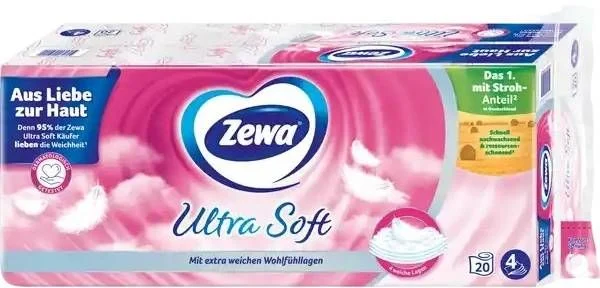ZEWA carta igienica Ultra Soft 4lag 150 fogli 20 pezzi