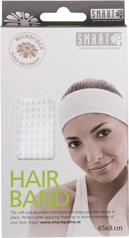 SMART MICROFIBER SYS Fascia per capelli bianca