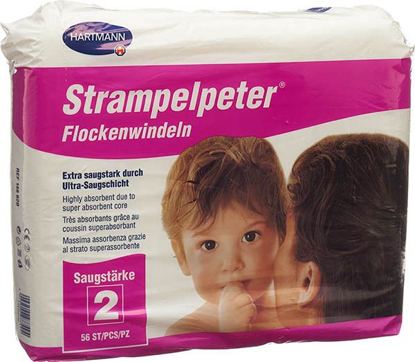 Pannolini Strampelpeter fluff forza assorbente 2 56 pezzi