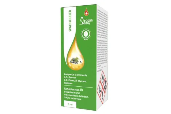 Aromasan bacche di ginepro etere/olio in confezione bio 5ml