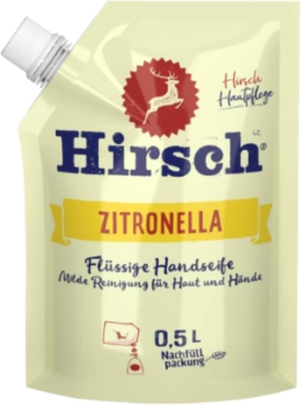 HIRSCH sapone liquido alla citronella ricarica Btl 500ml