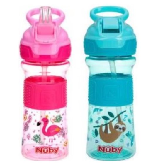 NUBY tazza con cannuccia Reflex 360ml Beccuccio morbido in silicone
