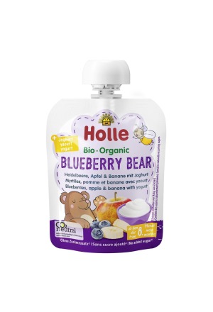 Holle Blueberry Bear Pouchy Heidelbeere Apfel & Banane mit Joghurt 85g