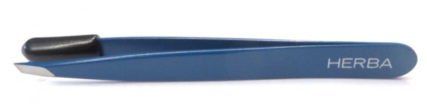Pinzette Herba angolate blu Inox