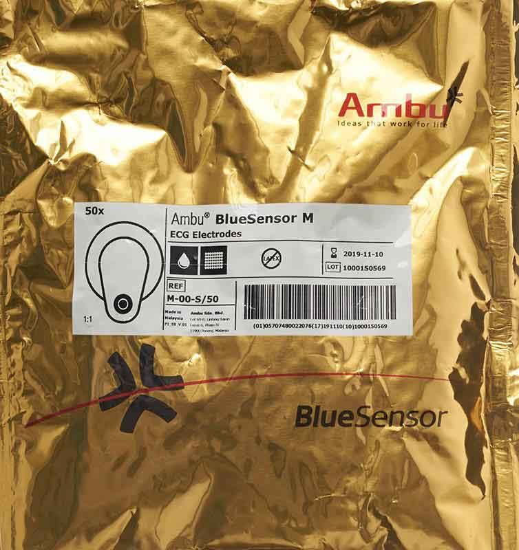 AMBU BLUE SENSOR ECG Elekt M Pulsante 50 pezzi