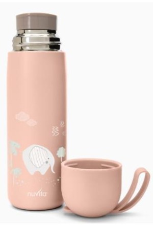 Nuvita thermos biberon bambino 400ml rosa