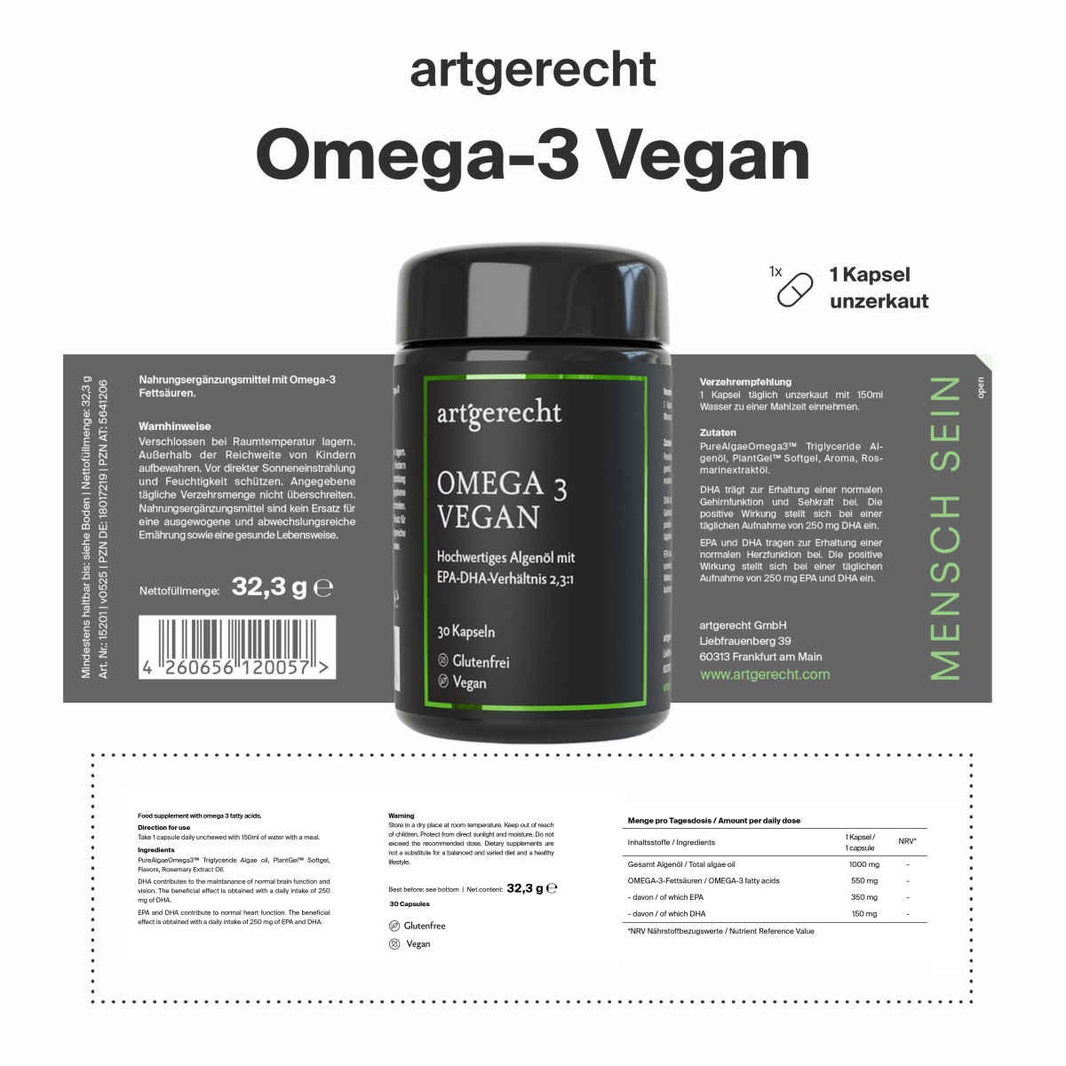 artgerecht Magnesium organisch 90 Kapseln