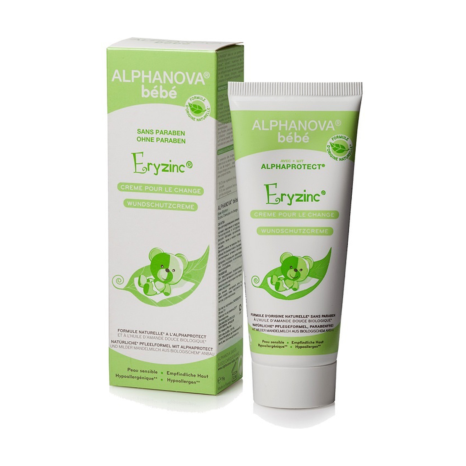 ALPHANOVA® BB Eryzinc Crème pour le Change 75g