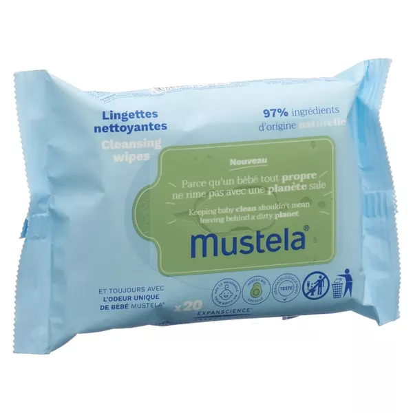 Mustela salviette detergenti pelle normale Btl 20 pezzi