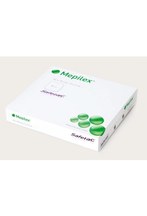 Medicazione in schiuma Mepilex Safetac 15x17cm in silicone 5 pezzi