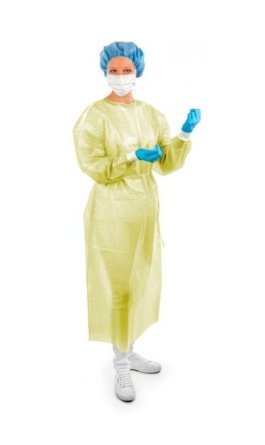 EVERCARE camice protettivo M 115cm giallo 5 pezzi